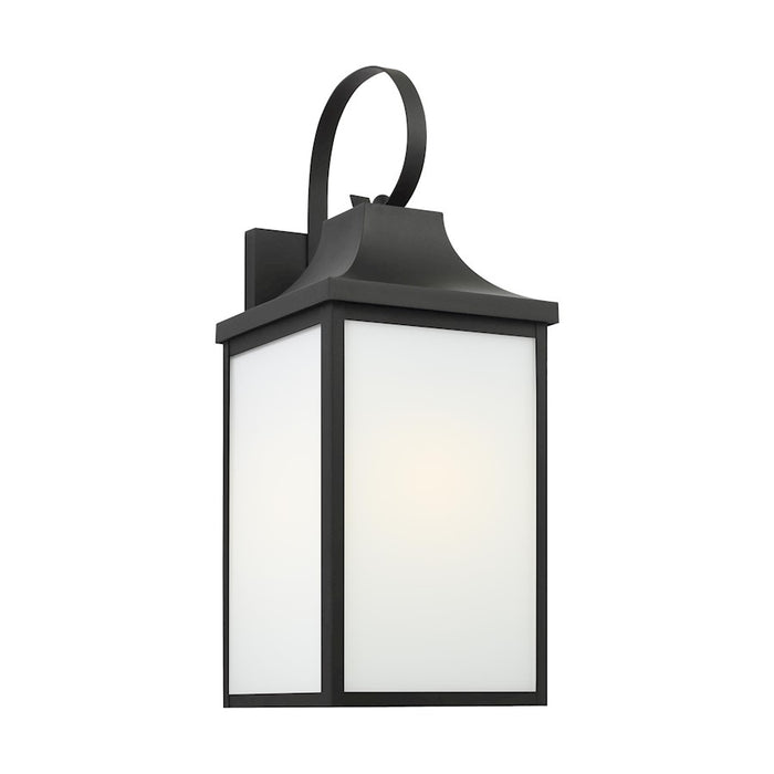 Generation Lighting Saybrook 1-Lt 8" Out Wall Lantern, Black/White - GLO1031TXB