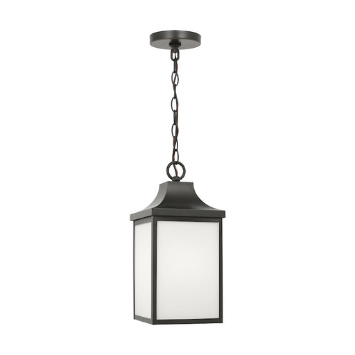 Generation Lighting Saybrook 1-Lt Outdoor Pendant, Bronze/White - GLO1041ANBZ