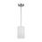 Generation Lighting Rhett 1 Light Pendant, Steel/Clear/Painted White - GLP1001BS