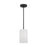 Generation Lighting Rhett 1-Lt LED Pendant, Black/White - GLP1001EN3-MBK