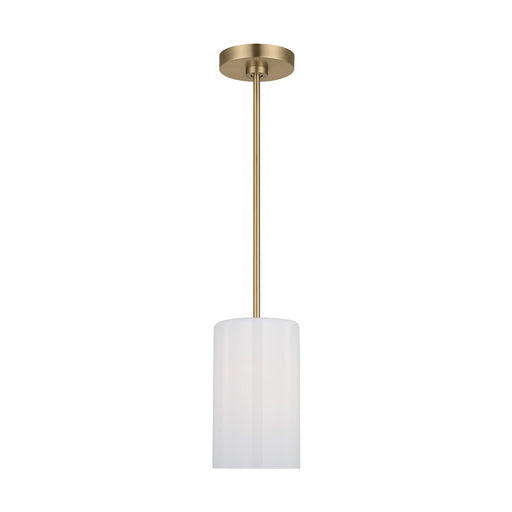 Generation Lighting Rhett 1-Lt LED Pendant, Bronze/White - GLP1001EN3-SB