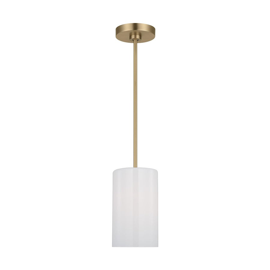 Generation Lighting Rhett 1-Lt Pendant, Bronze/Painted White - GLP1001SB