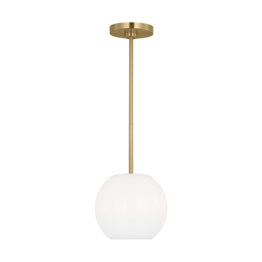 Generation Lighting Rory 1 Light Pendant, Bronze/Clear/Painted White - GLP1011SB