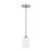 Generation Lighting Emile 1 Light Pendant, Steel/Etched/White - GLP1021BS