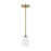 Generation Lighting Emile 1-Lt Pendant In Satin Bronze/Etched/White - GLP1021SB