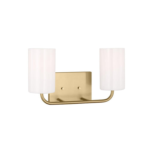 Generation Lighting Rhett 2 Light Bath, Bronze/Clear/Painted White - GLV1002SB