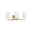 Generation Lighting Rhett 3 Light Bath, Bronze/Clear/Painted White - GLV1003SB