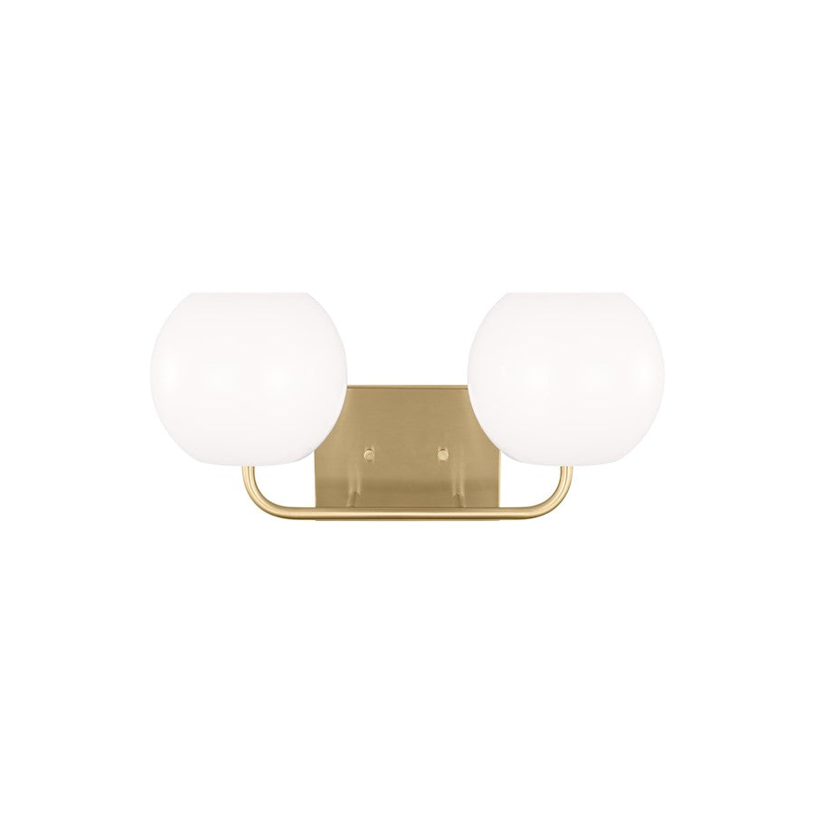 Generation Lighting Rory 2 Light Bath Vanity In Satin Bronze/Opal - GLV1012SB