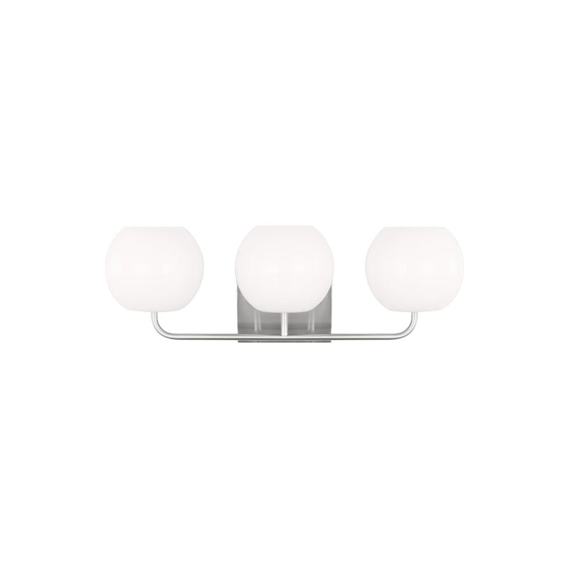 Generation Lighting Rory 3 Light LED Bath, Steel/Opal - GLV1013EN3-BS