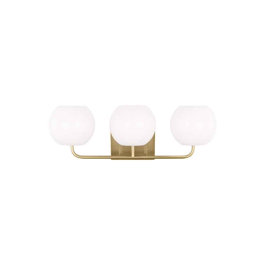 Generation Lighting Rory 3 Light Bath Vanity In Satin Bronze/Opal - GLV1013SB