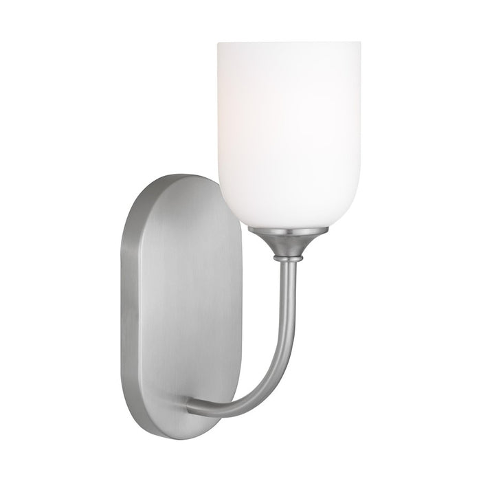 Generation Lighting Emile 1 Light Bath, Steel/Etched/White - GLV1021BS