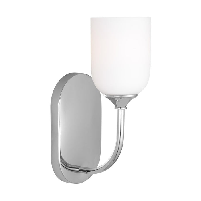 Generation Lighting Emile 1 Light LED Bath, Chrome/Etched/White - GLV1021EN3-CH