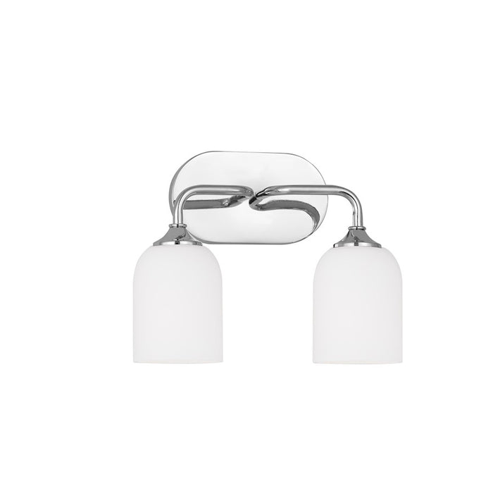 Generation Lighting Emile 2 Light LED Bath, Chrome/Etched/White - GLV1022EN3-CH