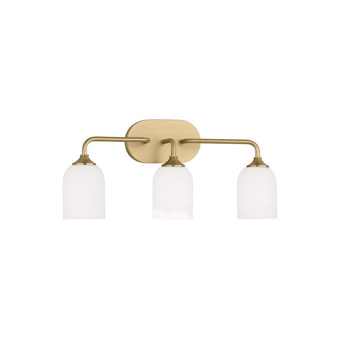 Generation Lighting Emile 3 Light Bath Vanity, Bronze/Etched/White - GLV1023SB