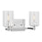 Generation Lighting Parker 2Lt T8 Wall Sconce, Chrome/Clear Crackle - GLV1032CH