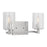 Generation Lighting Parker 2Lt Wall Sconce, Steel/Clear Crackle - GLV1032EN-BS