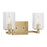 Generation Lighting Parker 2Lt Wall Sconce, Bronze/Clear Crackle - GLV1032EN-SB