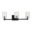 Generation Lighting Parker 3 Lt Wall Sconce, Black/Clear Crackle - GLV1033EN-MBK