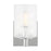 Generation Lighting Lando 1Lt T8 Wall Sconce, Chrome/Clear Fluted - GLV1041CH