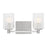 Generation Lighting Lando 2Lt T8 Wall Sconce, Steel/Clear Fluted - GLV1042BS