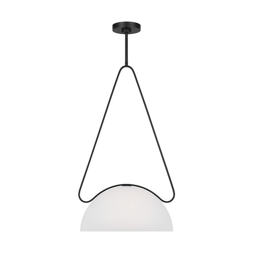 Visual Comfort Studio Kelly Wearstler Nido 1-Lt 15" Pendant, BK/WH - KP1161MBK