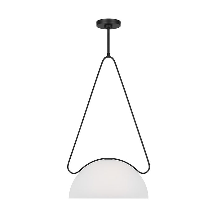 Visual Comfort Studio Kelly Wearstler Nido 1-Lt 15" Pendant, BK/WH - KP1161MBK