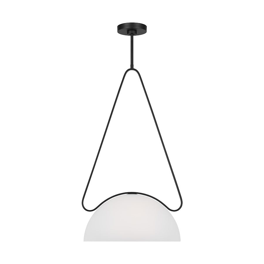 Visual Comfort Studio Kelly Wearstler Nido 1-Lt 15" Pendant, BK/WH - KP1161MBK