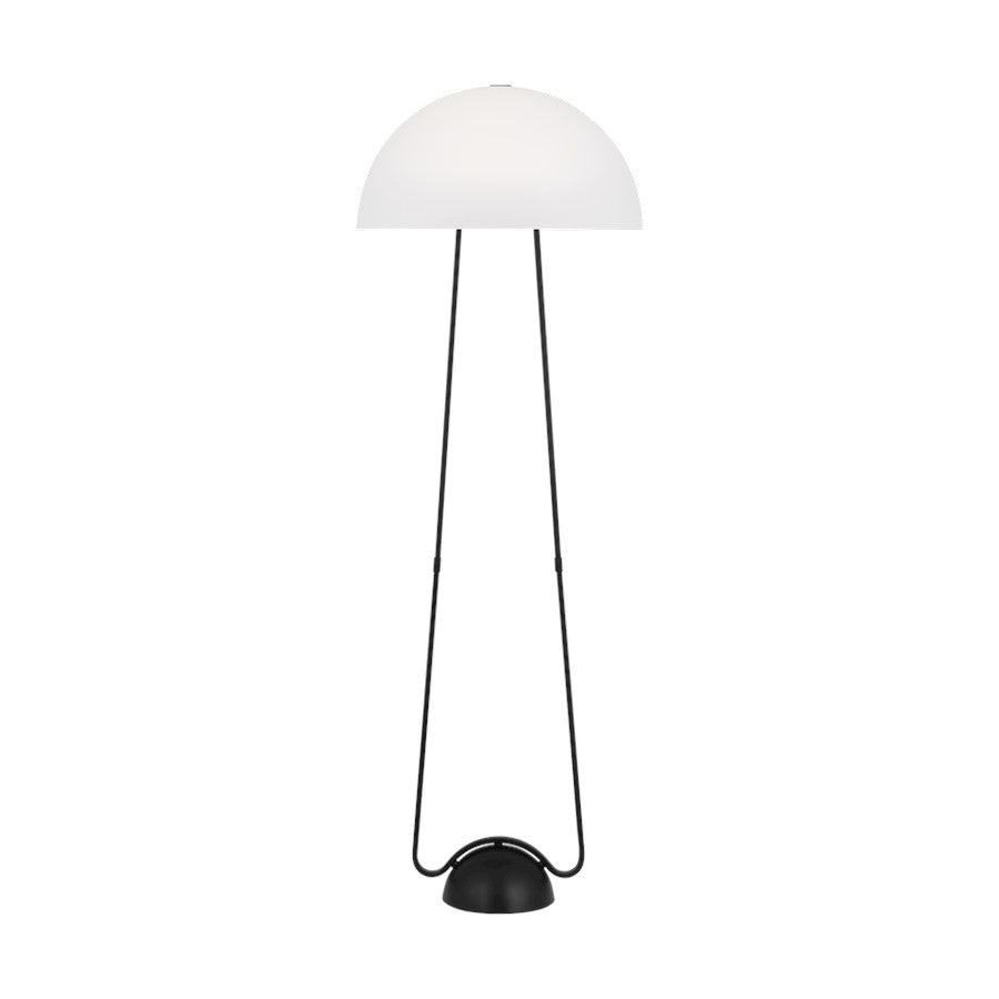 Visual Comfort Studio Kelly Wearstler Nido 1-Lt Floor Lamp, BK/WH - KT1381MBK1