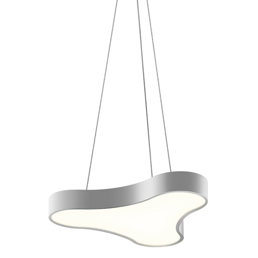 Sonneman Corso Rhythm 1Lt LED Pendant, Satin Aluminum/White - 1730-16-J20