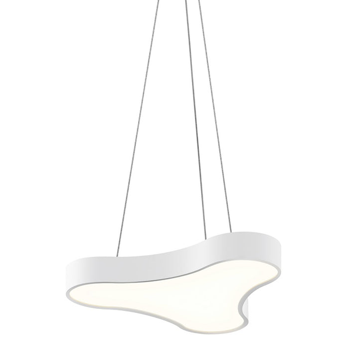 Sonneman Corso Rhythm 1 Light Pendant, Textured White/White - 1730-98-J20