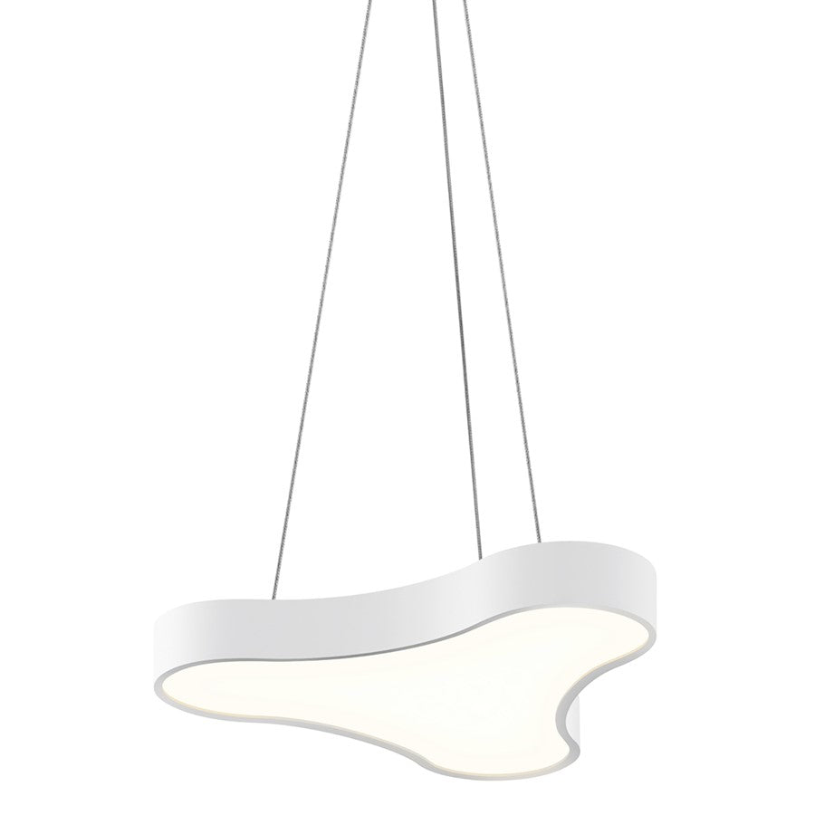 Sonneman Corso Rhythm 1 Light Pendant, Textured White/White - 1730-98-J20