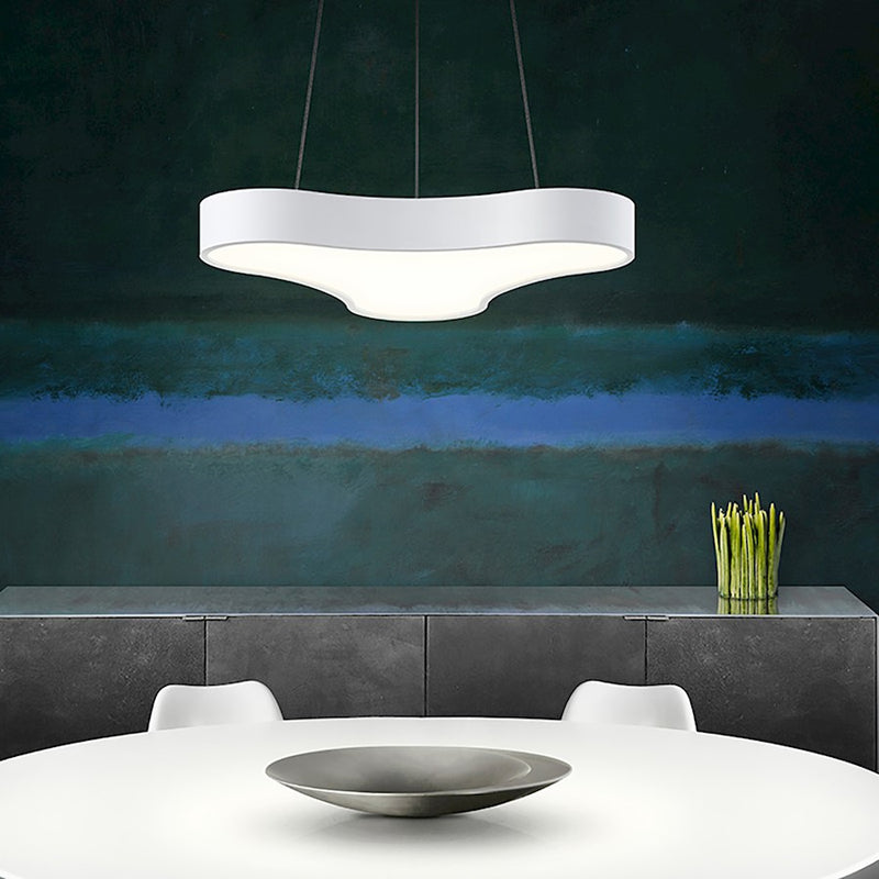 Sonneman Corso Rhythm 1 Light Pendant, Textured White/White