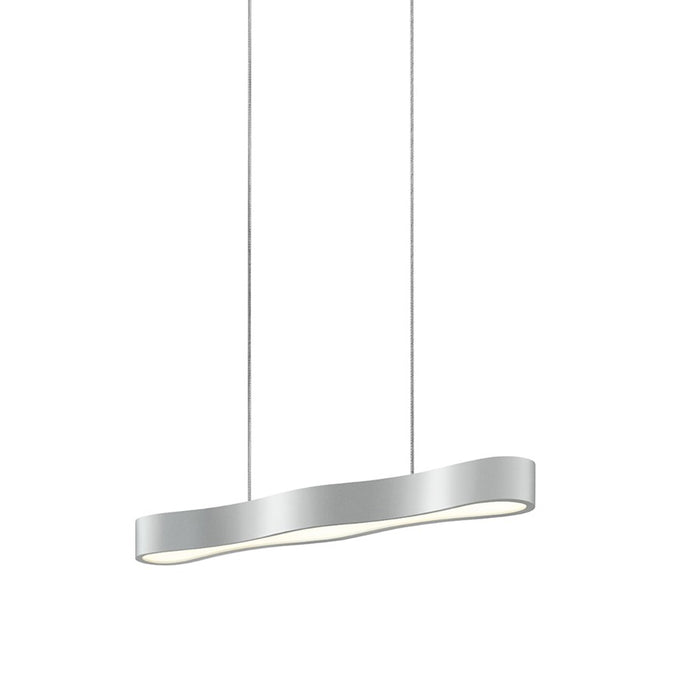Sonneman Corso Linear 1Lt 24" Pendant, Satin Aluminum/White - 1733-16-J20