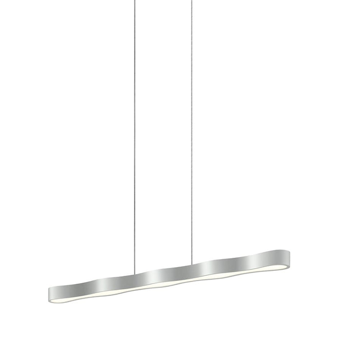 Sonneman Corso Linear 1Lt LED 44" Pendant, Satin Aluminum/White - 1735-16-J20