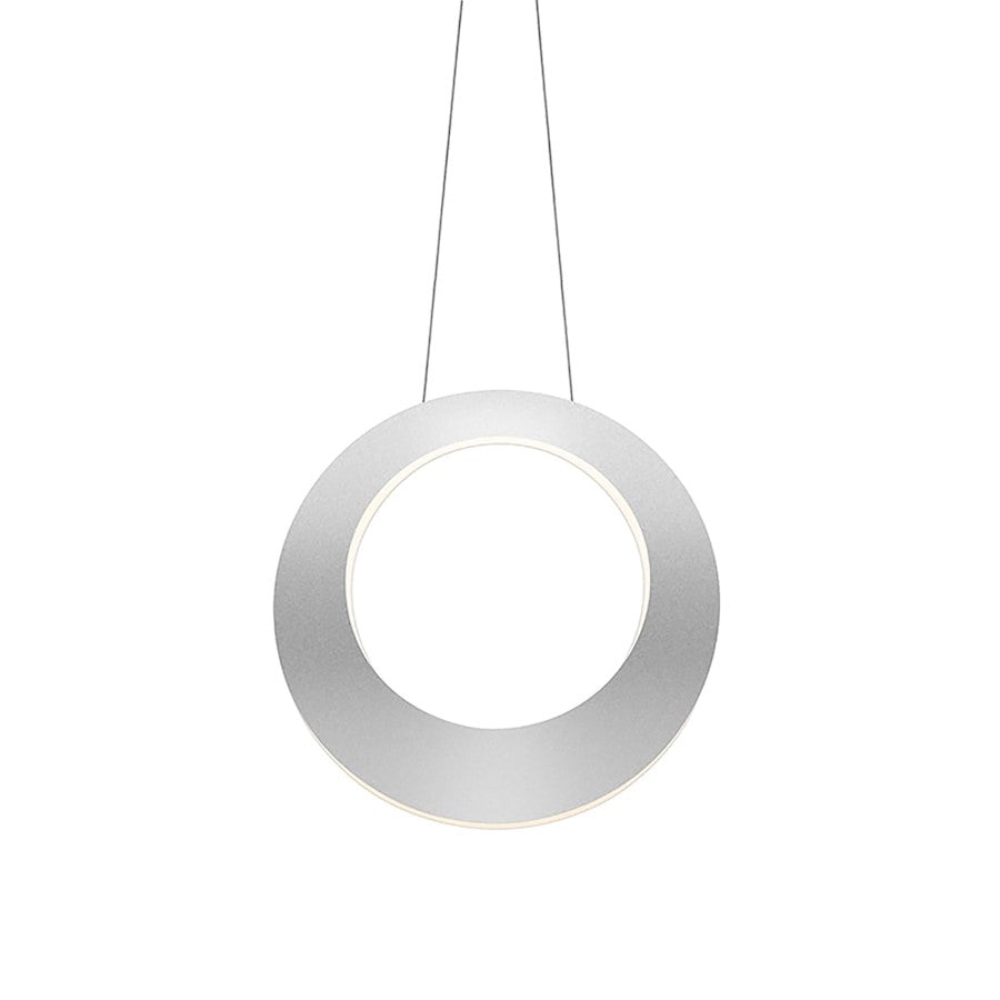 Sonneman Haro 1 Light LED 16" Pendant, Bright Satin/White - 1754-16-J20