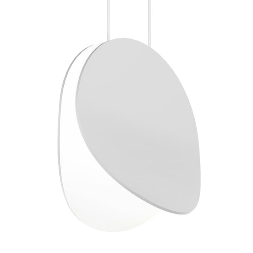 Sonneman Malibu Discs 1Lt LED 7" Pendant, Satin White/Satin White - 1765-03-J20