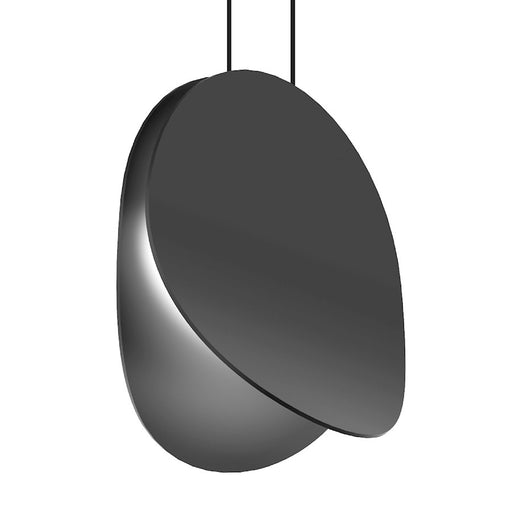 Sonneman Malibu Discs 1Lt LED 10" Pendant, Satin Black/Satin Black - 1766-25-J20