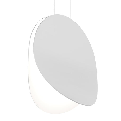 Sonneman Malibu Discs 1Lt LED 14" Pendant, Satin White/Satin White - 1767-03-J20