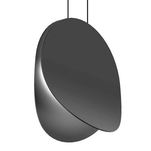 Sonneman Malibu Discs 1Lt LED 14" Pendant, Satin Black/Satin Black - 1767-25-J20