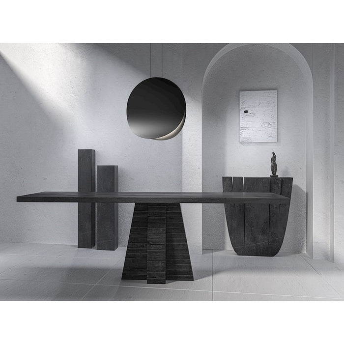 Sonneman Malibu Discs 1Lt LED 18" Pendant, Satin Black/Satin Black