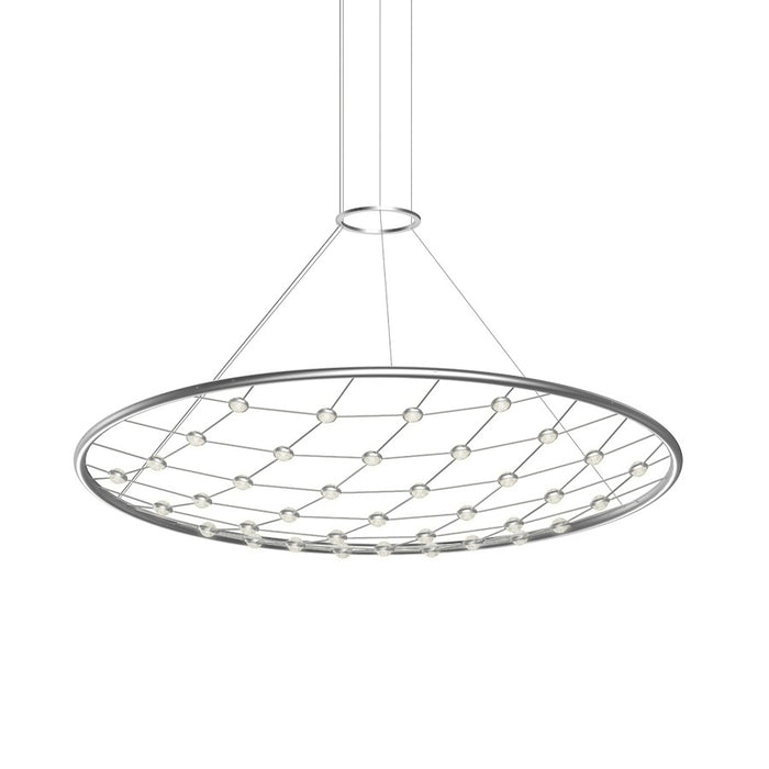 Sonneman Constellation 1 Light Pendant, Bright Aluminum/Halo