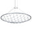 Sonneman Constellation 1 Light Pendant, Bright Aluminum/Halo