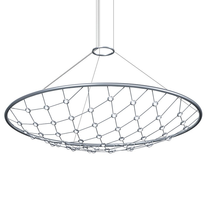 Sonneman Constellation 1 Light Pendant, Bright Aluminum/Halo