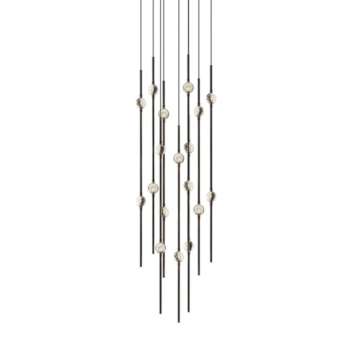 Sonneman Constellation Aries 18Lt LED Pendant, BK/CL/3000K/120" Cable - 2012-33C