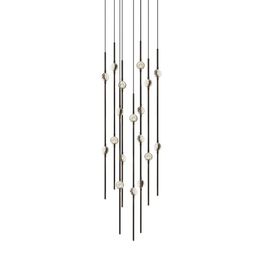 Sonneman Constellation Aries 18Lt LED Pendant, BK/CL/3000K/240" - 2012-33C-J20