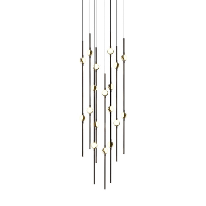 Sonneman Constellation Aries 18Lt LED Pendant, BK/WH/2700K/120" - 2012-33W-27