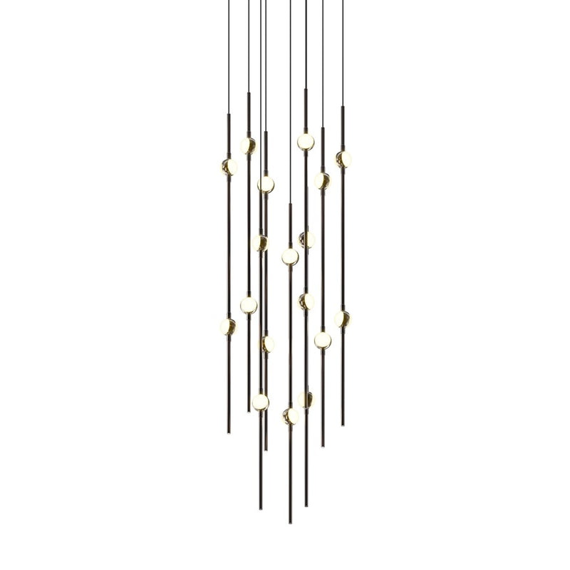 Sonneman Constellation Aries 18Lt LED Pendant, BK/WH/3000K/240" - 2012-33W-J20