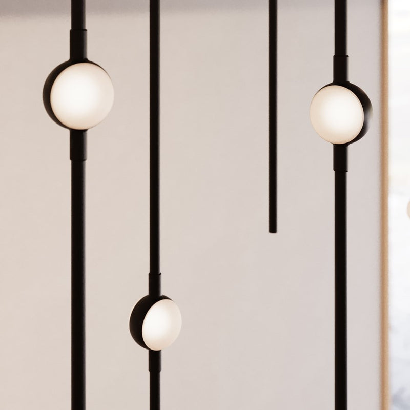 Sonneman Constellation Aries 18Lt LED Pendant, BK/WH/3000K/240"