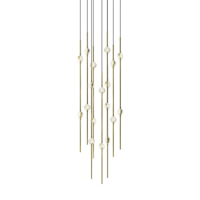 Sonneman Constellation Aries 18Lt LED Pendant, BR/CL/2700K/120" - 2012-38C-27