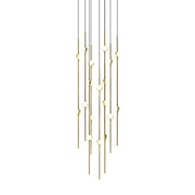 Sonneman Constellation Aries 18Lt LED Pendant, BR/WH/2700K/120" - 2012-38W-27